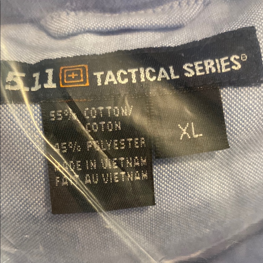 5.11 Tactical Blue Dress Shirt Long Sleeve no front pleats - Picture 4 of 6